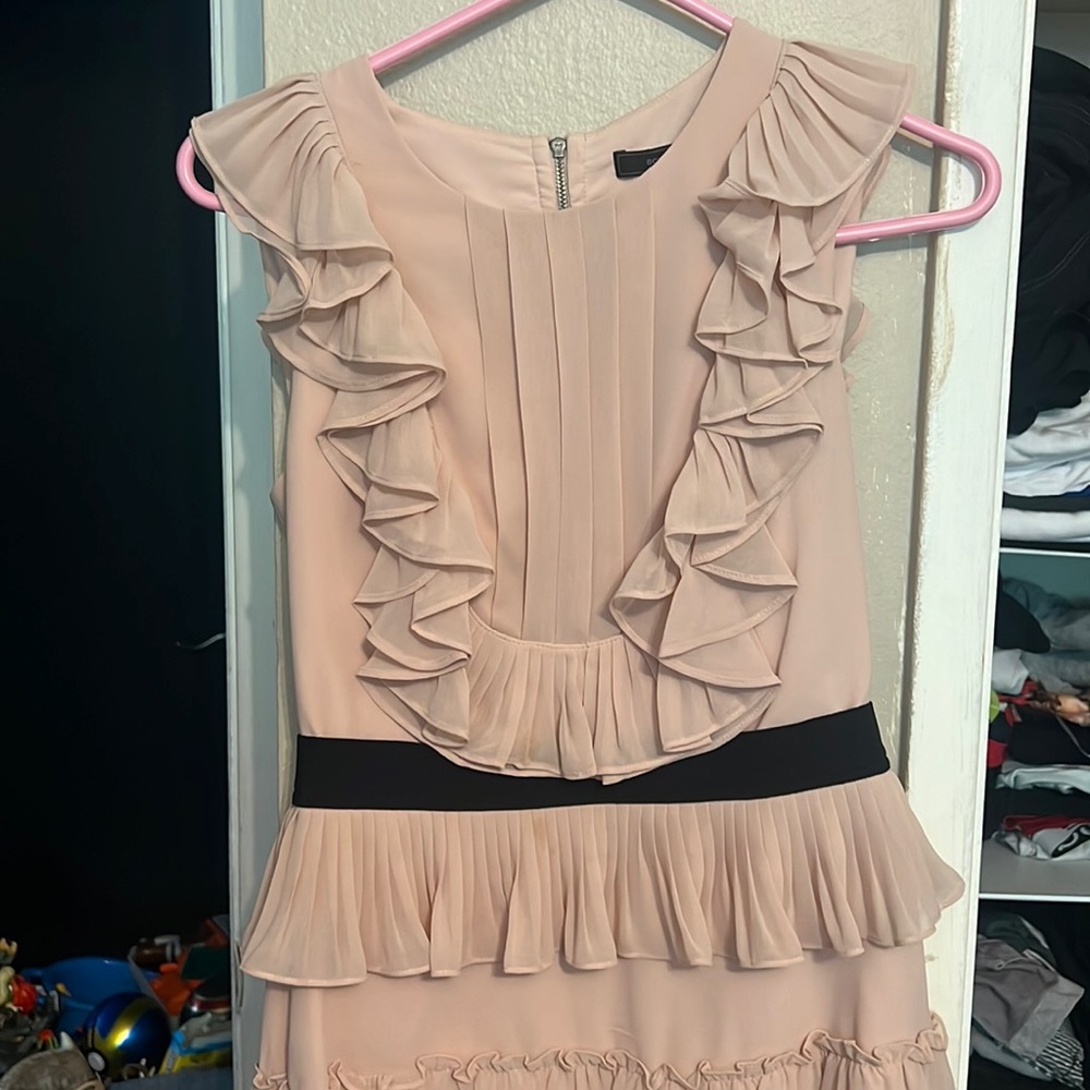 Ruffled soft pink dress